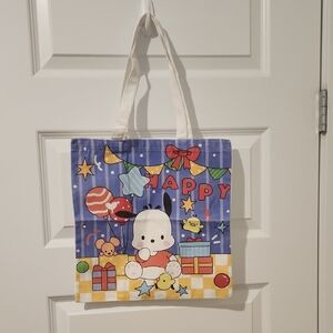 Colorful Pochacco Inspired Canvas Tote Bag!